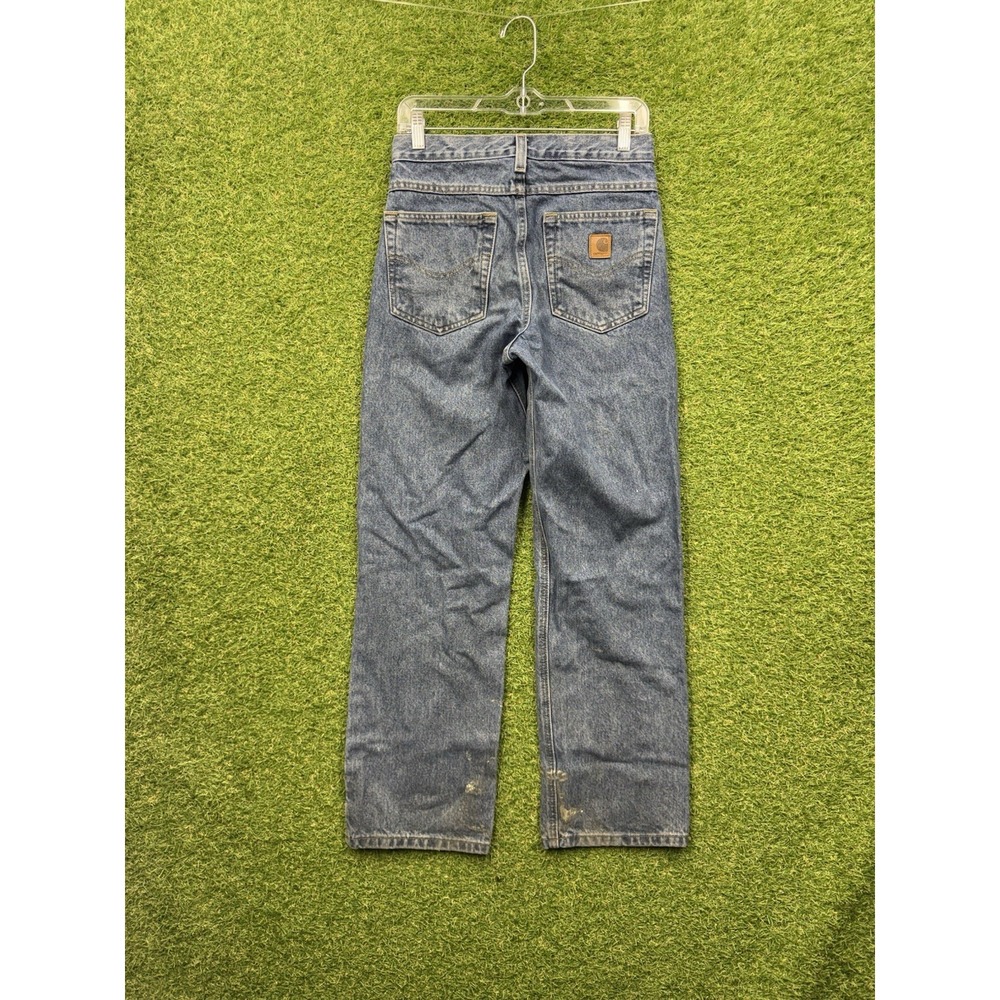 Carhartt Jeans Mens 26x28 Blue Traditional Fit Straight Leg Denim B180-DPS